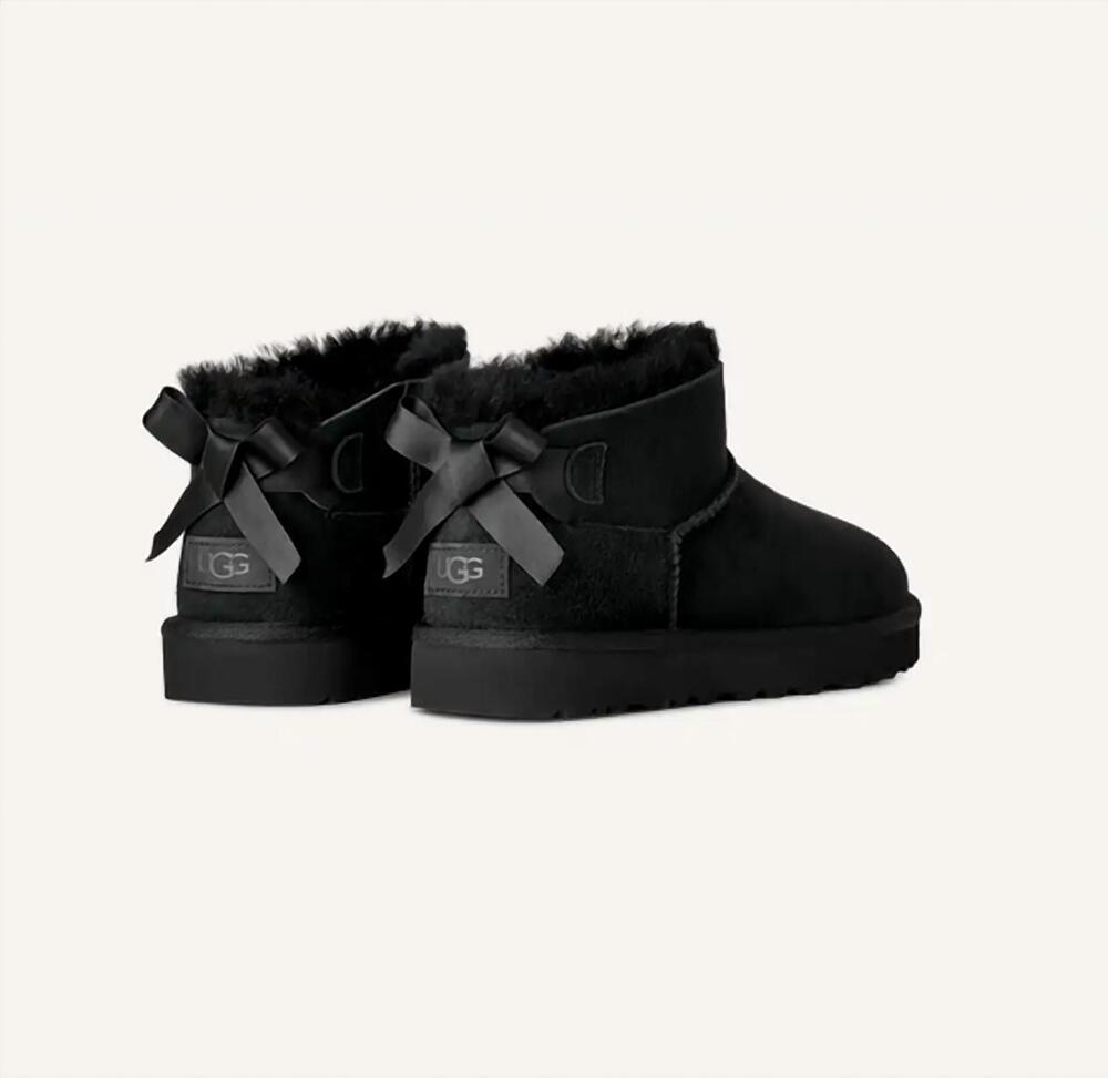 NEW UGG women's ultra mini bailey bow boots in black